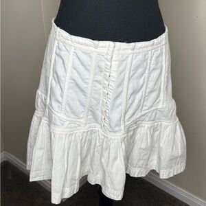 Casual Denim White Skirt